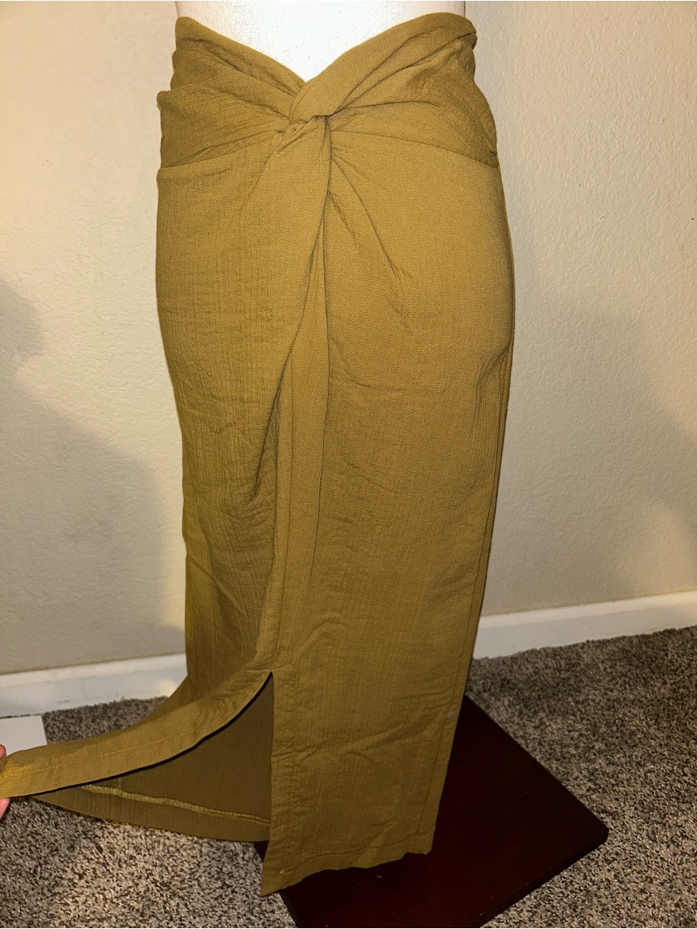 Boho Maxi Skirt Olive Green NWT